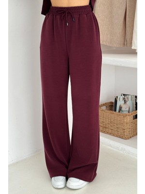 Balenbi Premium Modal Kumaş Bol Paça Palazzo Kadın Pantolon 1125