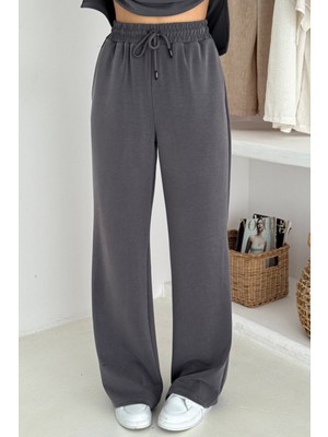 Balenbi Premium Modal Kumaş Bol Paça Palazzo Kadın Pantolon 1125