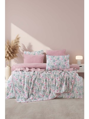 Cherie Çift Kişilik Nevresimli Pike Takımı - 7 Parça Çeyiz Seti