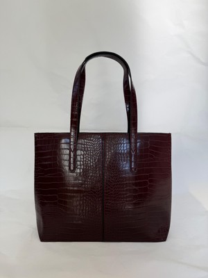Melecco  Kadın Krokodil Desenli Büyük Boy Omuz Çantası – Şık, Dayanıklı & Günlük Kullanıma Uygun