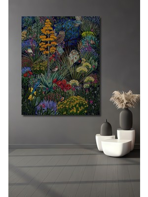 Büyülü Vahşi Yaşam Manzarası Yağlı Boya Görünümlü Ahşap Dekoratif Ev,antre,salon,ofis,mutfak Tablo