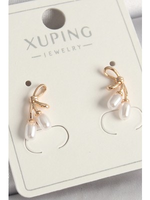 Shopwave Pirinç Rose Renk Inci Detay Düğüm Model Kadın Küpe - TJ-BKP9922