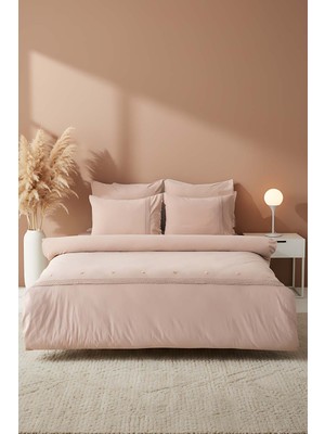 Grace Cappuccino Güpürlü Çift Kişilik %100 Pamuklu Nevresim Seti - 6 Parça Çeyiz Seti