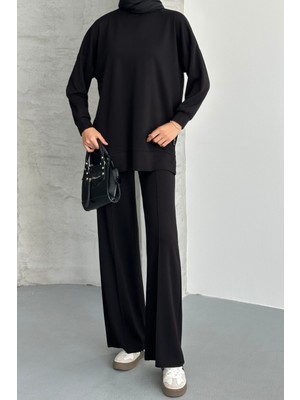 Feela Moda Kadın Modal Penye Oversize Tesettür Tunik Takım 2020