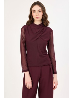 Centilmen Fever Yaka Detaylı Tül Bluz 4045