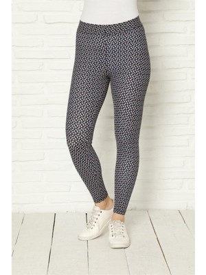 İbrahim Burak Etiler Collection Moda Çizgi Penye Likralı Tayt 5884