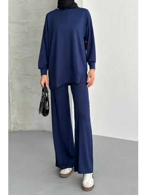 Feela Moda Kadın Modal Penye Oversize Tesettür Tunik Takım 2020