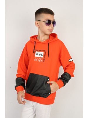 Moresun Iki Iplik Kapşonlu Baskılı Erkek Çocuk Günlük Sweatshirt