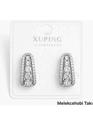 Xuping Jewelry Xuping Rodyum Kaplama Zirkon Taşlı Şık Kadın Küpe
