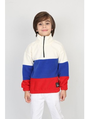 Moresun Full Polar Kumaş Yarım Fermuarlı Garnili Erkek Çocuk Günlük Sweatshirt