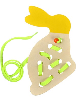 Happy Junior Montessori Eğitici Oyuncak Ip Geçirme Tavşan