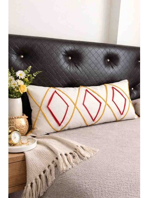 Kübra Hobim El Yapımı 35 x 80 Içi Dolgulu Uzun Yastık Bel Yastığı