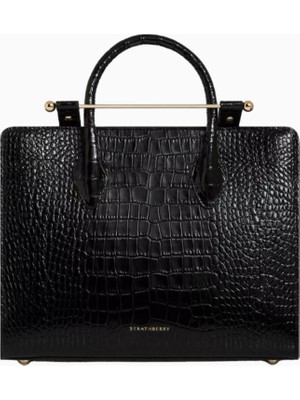 Strathberry Midi Kroko Deri Lüks Tote Çanta, Zamansız Şıklık ve Sofistike Tasarım