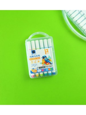Giftmoda 12 Renk Akrilik Marker Kalem Seti