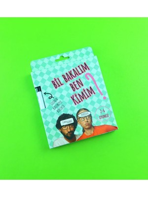 Giftmoda Bil Bakalım Ben Kimim? – Silinebilir Kalemli Eğlenceli Tahmin Oyunu (2–6 Oyuncu)