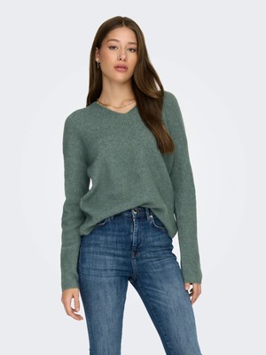 Only Onlcamilla V-Neck L/s Pullover Knt Noos Kadın Kazak 15204588