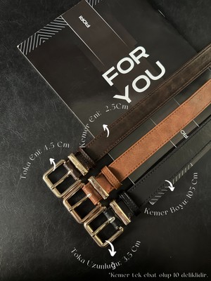 Fiori 3'lü Gold Yazı Köprü Detaylı Kadın Pantolon Kemeri, Ceket Kemeri, Elbise Kemeri, Gömlek Kemeri