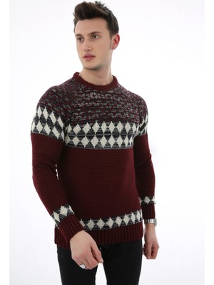 Moresun Desenli Kalın Kışlık Erkek Günlük Triko Kazak