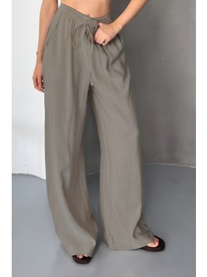 Feela Moda Kadın Modal Dokuma Beli Lastikli Palazzo Kadın Pantolon 2016