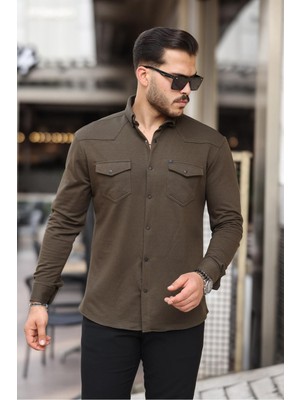 Comstar Çıtçıtlı Çift Cep Kışlık Gömlek