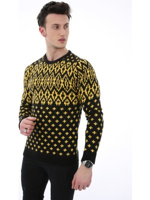 Moresun Erkek Yıldız Desenli Kalın Günlük Triko Kazak