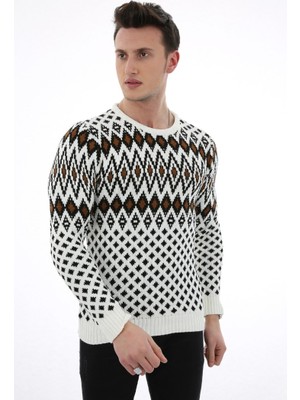 Moresun Erkek Desenli Kalın Kışlık Günlük Triko Kazak