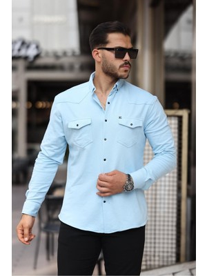 Comstar Çıtçıtlı Çift Cep Kışlık Gömlek