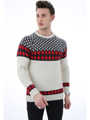 Moresun Desenli Kalın Kışlık Erkek Günlük Triko Kazak