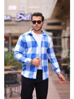 Comstar Erkek Kare Desen Polar Rahat Kalıp Gömlek