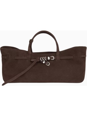 Marge Sherwood Grandma Used Süet Omuz ve El Çantası, Retro Şıklık ve Modern Lüks