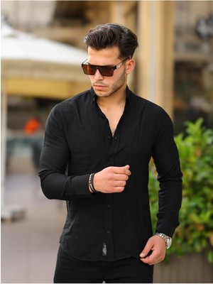 Comstar Cepsiz A Kalite Keten Slim Fit Gömlek