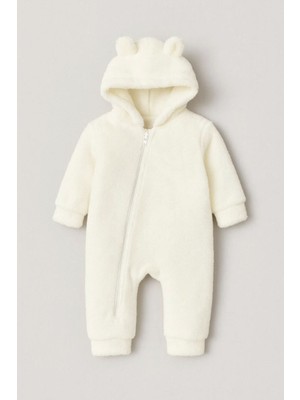 Bubito Unisex Bebek Çocuk Kışlık Peluş Welsoft Uyku Tulumu - Beyaz