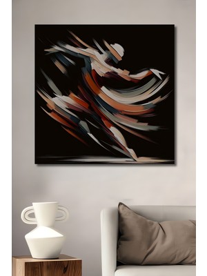 Teona Ahşap Dansçı Soyut Yağlı Boya Görünümlü Ahşap Dekoratif Ev,Antre,Salon,Ofis,Mutfak,Yatak Odası Tablo