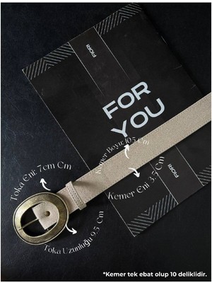 Fiori Süet Oval Tokalı Kadın Pantolon Kemeri, Ceket Kemeri, Gömlek Kemeri, Elbise Kemeri