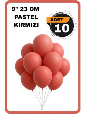 Festilo Pastel Balon 9 Inc 23 cm Helyum Uyumlu 10 Adet Doğum Günü Kutlama Parti Süs Malzemesi