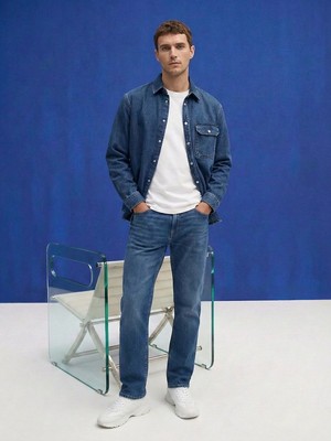 LTB Marello Dar Paça Orta Bel Mavi Jean Pantolon