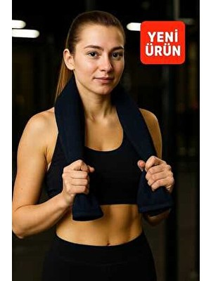 Mela Home Lacivert Fitness-Spor Havlusu 1 Adet -Hızlı Kuruyan-Kuaför ve Berber Havlusu 50*90 cm