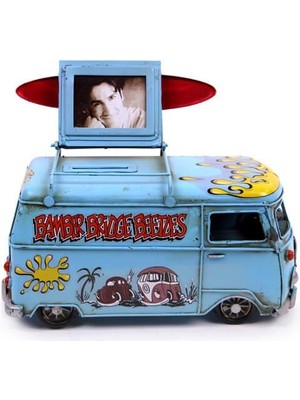 Skygo Dekoratif Metal Minibüs Çerçeveli ve Kumbaralı Hediyelik