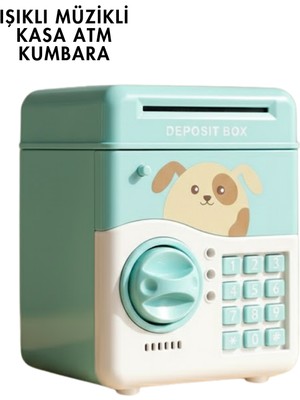 SAM51 Müzikli Işıklı Kumbara Su Yeşili LAVEEN-7889