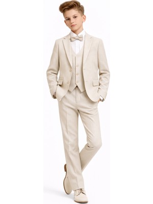 Ahengim Erkek Çocuk Slim Fit Premium Damatlık Smokin Takım Elbise AK4000