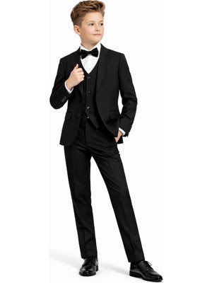 Ahengim Erkek Çocuk Slim Fit Premium Damatlık Smokin Takım Elbise AK4000