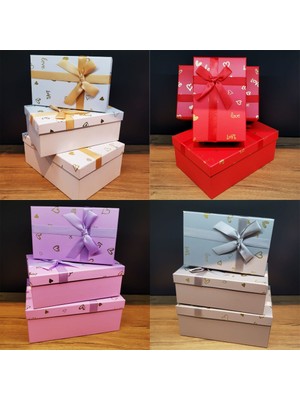 3'lü Dikdörtgen Hediye Kutusu LAVEEN-7889