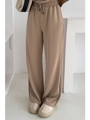 Balenbi Premium Modal Kumaş Bol Paça Palazzo Kadın Pantolon 1125