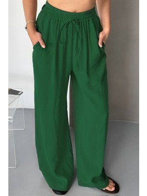 Feela Moda Kadın Modal Dokuma Beli Lastikli Palazzo Kadın Pantolon 2016