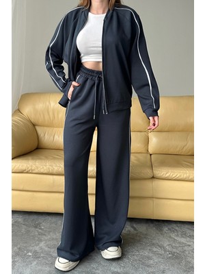 Balenbi Kadın Modal Kumaş Çift Biyeli Fermuarlı Takım 1127