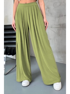 Feela Moda Premium Modal Kumaş Pileli Şalvar Kadın Pantolon 2012