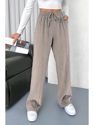 Feela Moda 2007 Bağcıklı Beli Lastikli Modal Çımalı Palazzo Kadın Pantolon