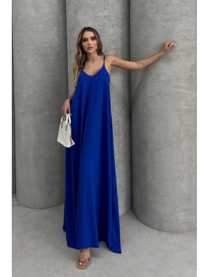 Balenbi Kadın Aerobin Kumaş Ayarlanabilir Askılı Uzun Elbise 1099