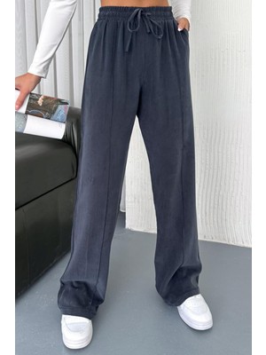 Feela Moda 2007 Bağcıklı Beli Lastikli Modal Çımalı Palazzo Kadın Pantolon