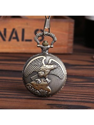 Özel Kutulu Kartal Tasarımlı Köstekli Saat LAVEEN-7889